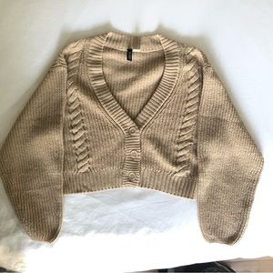 Divided Light Brown Cardigan